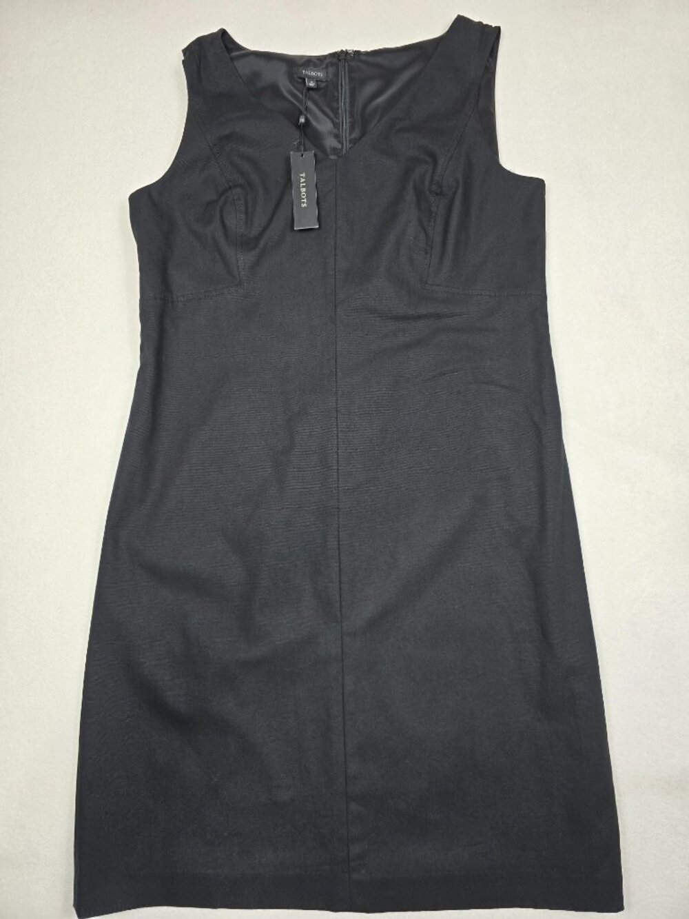 NEW Talbots Black Sleeveless Sheath Dress Size 16 Business Casual